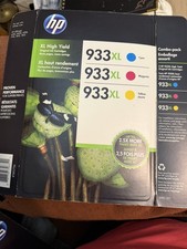 HP 933XL Color Ink Cartridge Combo Pack Cyan Magenta Yellow OEM XL sealed new picture