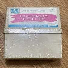 NOS Radio Shack MS-DOS High Density 5.25” Diskettes Case 10p Miami Vice Palette picture