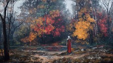 Landscape max suleimanov art river lake fall Custom Gaming Mat Desk picture