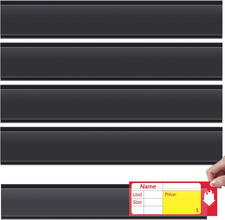 50 Pcs 47.8 X 1.38 Inch Shelf Label Strips Adhesive Back Stick on Data picture
