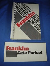 Franklin Computer Data Perfect Manual Guide & Reference Card  picture