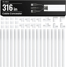 Cable Raceway Wall Cord Hider Kit 306in Wire Cover Concealer Cable Management picture