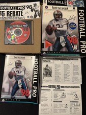 Front Page Sports Football Pro 98 Big Box PC Complete Set Dan Marino CD Inserts picture