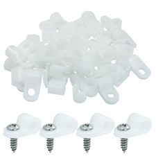 50 PCS 1/4 Inch Rope Light Clips PStyle Mounting Cable Clamps With Screws picture
