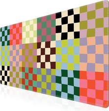 Icasso Checkered Desk Mat, Cute XXL Large Mouse Pad for Desk Cover, Anti-Slip Bi picture