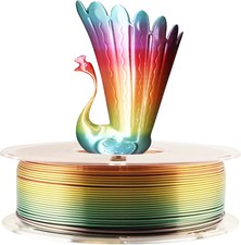 Silk Shiny Fast Color Gradient Change Rainbow Multicolored 3D Printer PLA Filame picture