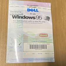 Microsoft Windows 95 OEM for Dell PC Only w/ COA, CD-ROM & Floppy Setup Disks picture