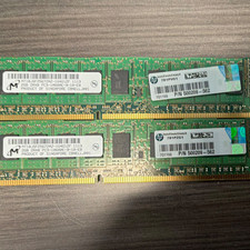 2X HP 4GB (2x2GB) DDR3 PC3-10600E ECC 240-Pin DIMM RAM 500209-562 picture