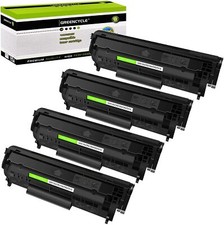 4× Q2612A 12A Toner Cartridge Fit for HP LaserJet M1319 M1319f 1022 1022n 1022nw picture