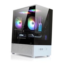 CUBIX-G Micro-ATX MATX Compact Mini Tower Gaming PC Case, BW Cubix-G Panda picture