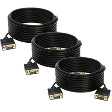 3 pcs 15ft SVGA VGA Cable Male to Male M/M Monitor Cord TV HDTV Full HD15 Laptop picture