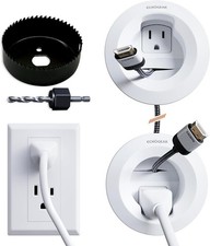 Echogear EGAV-CMIWP1 In-Wall Cable Management Kit White with 6ft Extension Cord picture