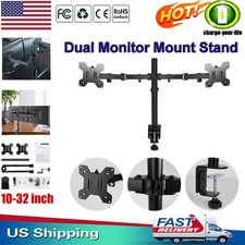 ✅Upgraded Dual Monitor Desk Mount for 10-32 inch Screens – Fully Adjustable Arms picture