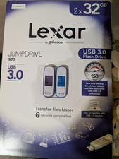 Lexar 32GB JumpDrive S75 USB 3.0 Flash Drive External Storage Up to 150 MB 2/Pak picture