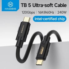 Hagibis Thunderbolt 5 Cable 120Gbps 240W PD Charging USB-C 16K@60Hz picture
