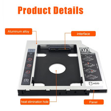 SATA 3.0 Laptop Optical Bay Hard Drive Caddy For 9.5mm And 12.7mm SSD HDD picture