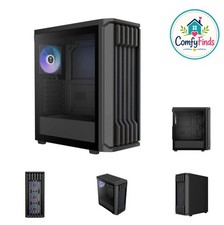 MID-Tower PC Case ATX with 4 ARGB 120mm Fans Tempered Glass Window for Gaming picture