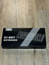Royal Kludge RK61 Tri-Modes Keyboard Wireless Yellow Backlit - Blue Switches picture
