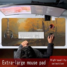 Extra-Large Mouse Pad Autumnal Tranquility A Serene Forest Stream Rubber Mater picture