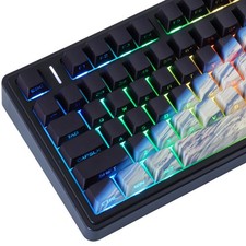 Earth Space Keycap Set 131 Keys Side Print Shine Through Cherry Profile PBT picture