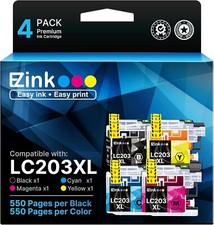E-Z Ink LC203XL Compatible Ink Cartridges for Brother LC203 LC201 4 Pack picture