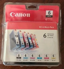 Genuine Canon BCI-6 Multi Pack Color Ink Cartridges 6 Pack Brand New Sealed picture
