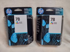 2 Genuine HP 78 Tri-Color Ink Cartridges C6578DN Lot of 2 NEW 12/18 picture