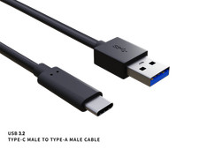2m USB C to USB A Cable 10Gbps USB 3.2 Gen 2 SSD Dock Data Black picture