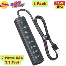 7 Ports USB 3.0 Hub for Laptop, PC, 5Gbps SuperSpeed Supports Data Transmission picture