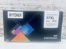 🆕 MYTONER Sealed Replacement Ink Cartridge for HP 67XL 2PCS  picture