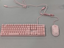 PINK - MAGEGEE FULLSIZE MEMBRANE GAMING KEYBOARD RGB BACKLIGHT RGB WIRED MOUSE picture
