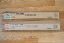 2 OEM Ricoh MP C5000,C5050,LD550C,C5501,C9155,LD655C Cyan & Magenta Toners 84145 picture