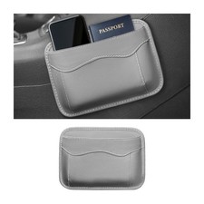 Car Seat Side Pocket Organizer, PU Leather Mini Vehicle Phone Holder (Gray) picture