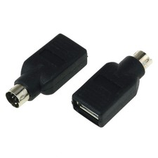 USB to PS2 Adapter 2PCS Black USB Female to PS/2 Male Converter Adapter for M... picture