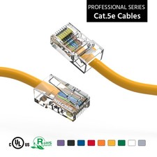 5 Pack of 6Ft CAT5E UTP Ethernet Network Non Booted Cable Yellow picture