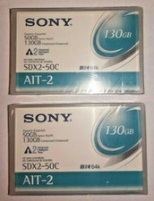 Lot of 2 sealed SONY SDX2-50C 8mm AIT-2 Data Cartridges 50GB, 130GB compressed picture