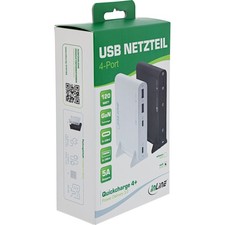 InLine USB GaN Power Supply 4 Port 2x USB-C + 2x USB-A 120W Black 100 31515B picture