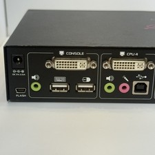 Aluratek 4 Port USB 2.0 DVI KVM Switch AKSUP04D USB 2.0 Hub 4 computer no cables picture