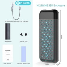 10Gbps M.2 NVME Enclosure Gen2 PCI-E M.2 SSD Case NVMe External Case RGB picture