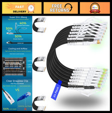 24 Pack 0.5ft Slim Cat6/Cat6a Ethernet Patch Cables - Snagless, 10G, Flexible picture