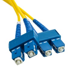 20 PACK LOT 1m SC-SC Duplex 9/125 Singlemode Fiber Optic Patch Cable Yellow 3FT picture