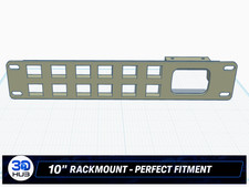 12-Port Keystone Jack Panel Mount JetKVM Switch Cutout Wall Rack Organizer picture
