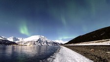 Landscape nature norway aurorae nordic Custom Gaming Mat Desk picture