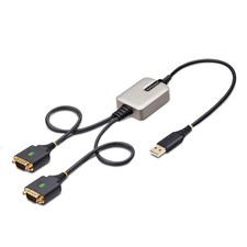 StarTech 2ft/60cm 2-Port USB to Serial Adapter Cable, COM Retention, FTDI, DB... picture