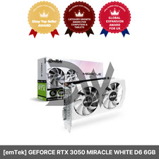 [emTek] GEFORCE RTX 3050 MIRACLE WHITE D6 6GB Graphic card/Express/Genuine picture