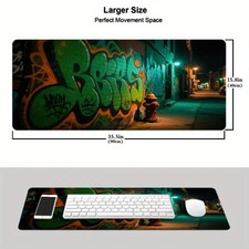XXL Large Graffiti Culture Gaming Mouse Pad And Tabletop Pad Thickened Non-Sli picture