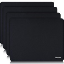 Senetem 4-Pack Mouse Pad, Smooth Gaming Mousepad, Non-Slip Black picture