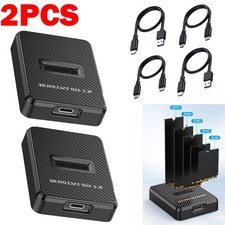 2PACK M.2 NVMe&SATA to USB C Docking Station M Key B+M Key Reader Adapter 10Gbps picture