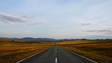 Landscape road nature long asphalt Custom Gaming Mat Desk picture