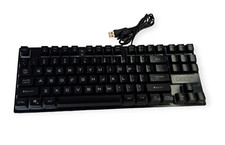 CHONCHOW LED Keyboard 87 Key RGB LED Backlit Wired Keyboard Gaming Light up picture